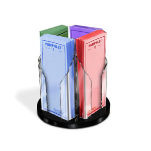 Kệ mica xoay đựng tờ rơi 10x21cm