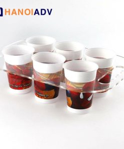 Kệ mica để ly trong suốt 6 ngăn