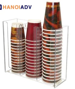 Kệ mica 3 ngăn đựng cốc giấy